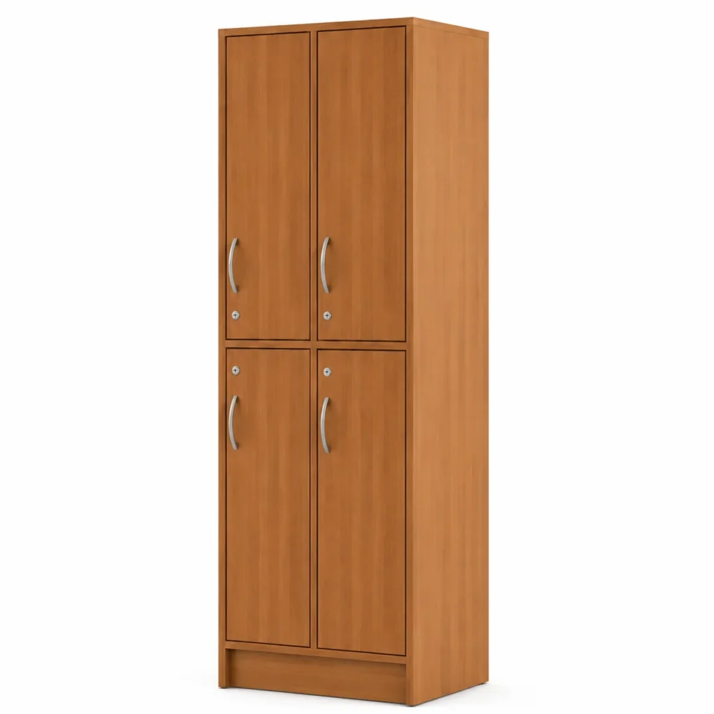 LOCKER WOOD 2 CUERPOS 4 PUERTAS