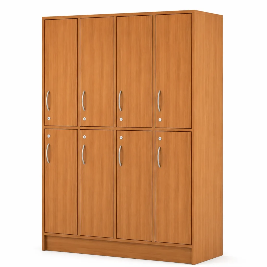 LOCKER WOOD 4 CUERPOS 8 PUERTAS
