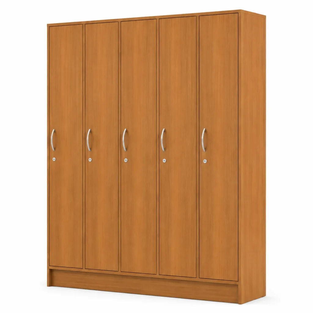 LOCKER WOOD 5 CUERPOS 5 PUERTAS